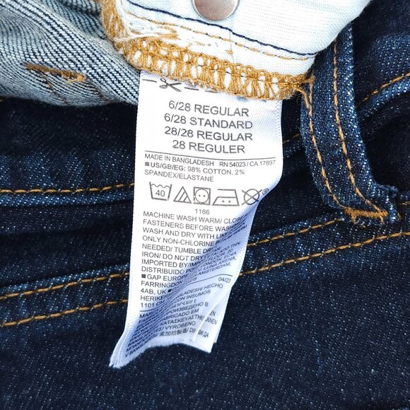 GAP Jeans 70s Flare Women's Size 6/28R S GAP Denim Dark Wash - Picture 5 of 6